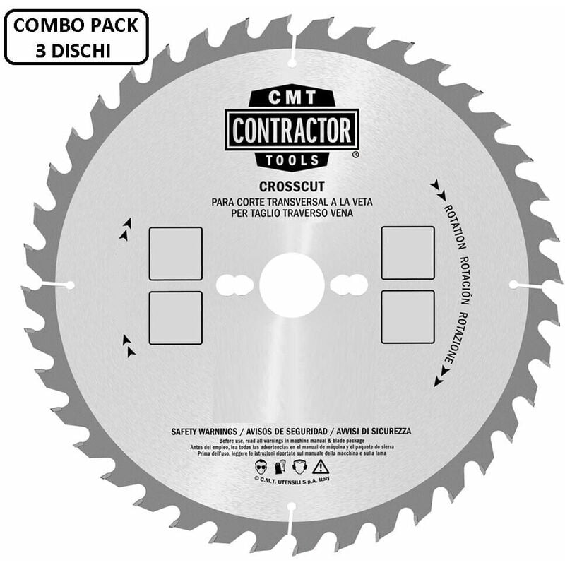 CMT - 3x disco lama per legno ø 190 mm foro 30 mm