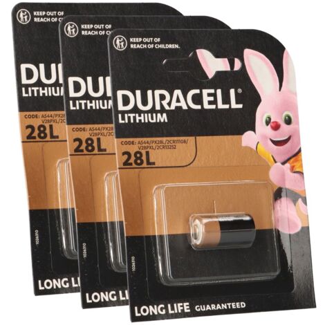 3x Duracell Photobatterie PX28 Lithium 6V 150mAh (3x 1er Blister)