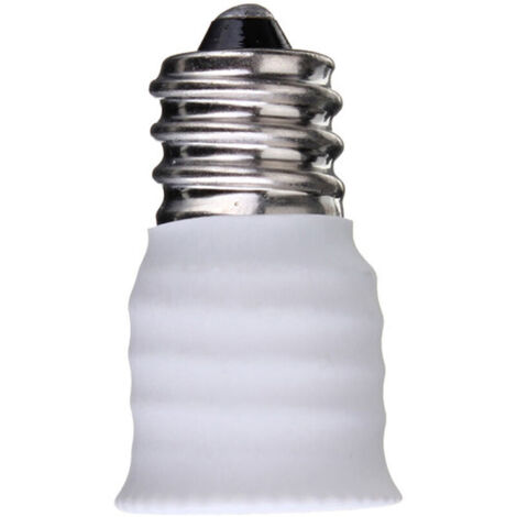 3x E12 auf E14 Adapter, LED-Lampenadapter, weißer Adapter