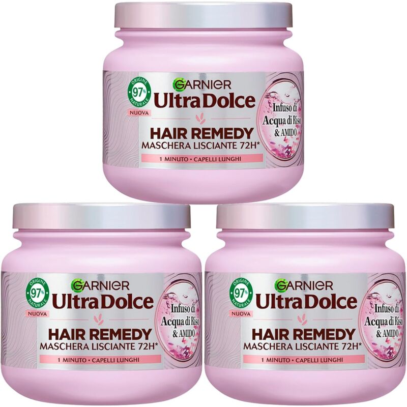 3x Garnier Ultra Dolce Maschera Hair Remedy Infuso...