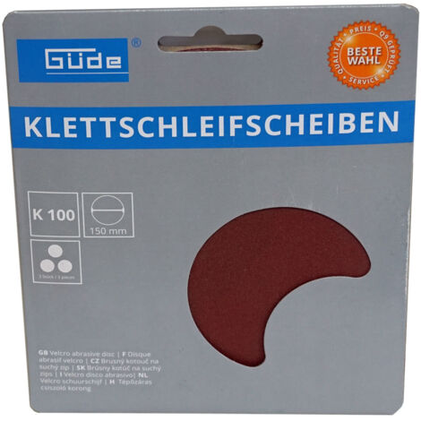 3x Güde Klettscheibe 150 mm BTS 4000 K100 Klettschleifscheiben