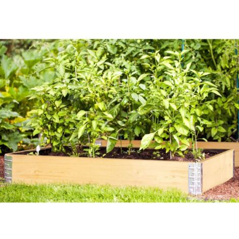 3x Hochbeet-Rahmen 120x80cm Palettenrahmen Frühbeet Pflanzbeet Gartenbeet stapelbar