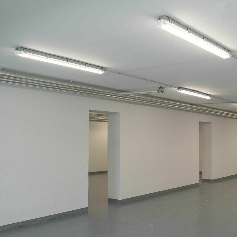 Image of 3x Vasche LED, lampade, soffitti, magazzino, officina, cantina, stanza umida, tubi, luci