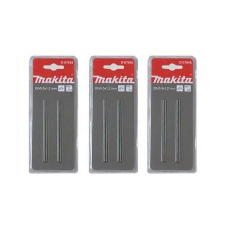 3X Makita D-07945 82mm Reversible TCT Planer Blades Twin Pack -Fits Bosch Dewalt