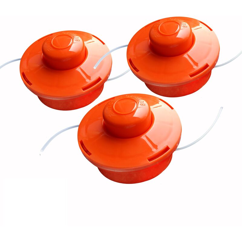 3x Nemaxx FS1 bobine avec jog automatique double cordon de tête coupe de tonte accessoires fil nylon rouleau Bobine de rechange pour débroussailleuse