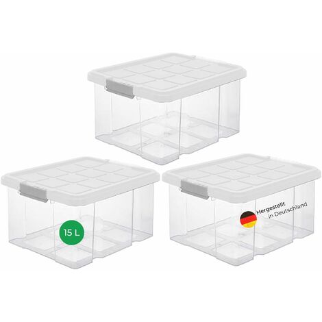 3x Novaliv Aufbewahrungsbox  3x Aufbewahrungsbox, 3x Deckel