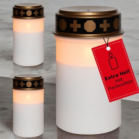 3x Novaliv LED Kerze