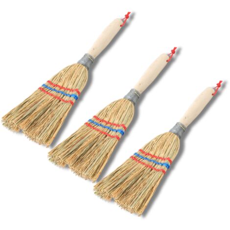 3x Novatool Kehrgarnituren  Reisstrohbesen