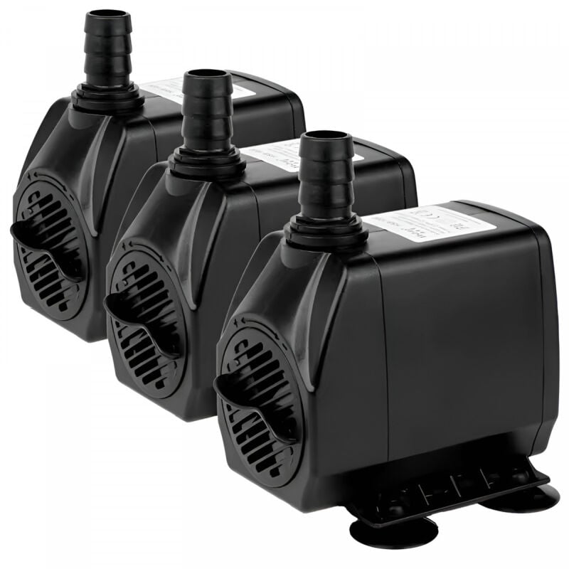 3x Pompe a Eau Submersible Reglable 2500L h 45W Pour Hydroponie, Fontaine Aquarium et Bassin avec Cable 1,9m Purewave