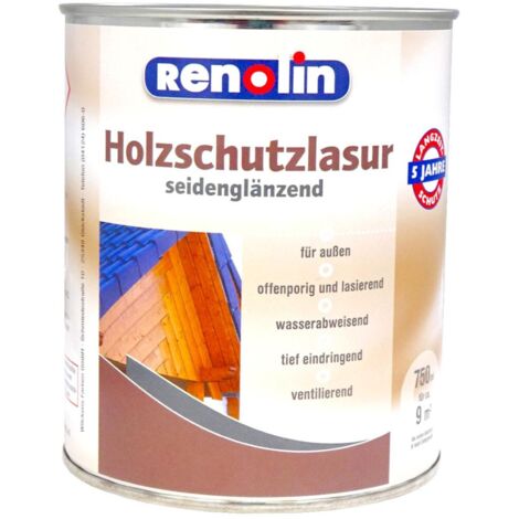 3x Ren Holzschutzlasur 750ml Außen Möbel Wetter Politur Farbe Lack Anstrich Zaun
