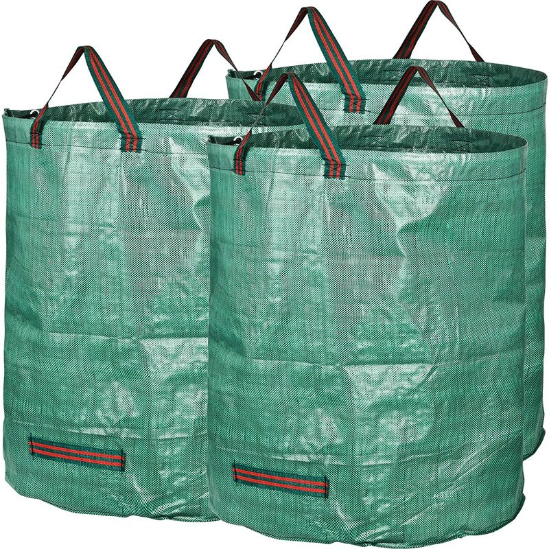 3x sacs de jardin 272l en tissu polypropylène robuste (PP) 150g / m2