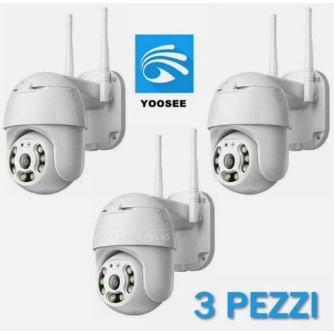 3X TELECAMERA IP CAM PTZ WIFI Camera Dome WIRELESS Esterno SPEED ZOOM YOOSEE