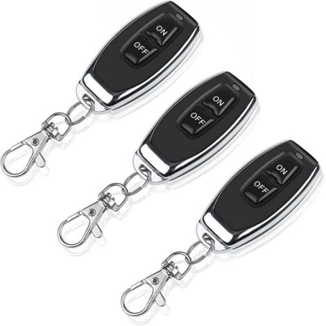 3X Telecomando wireless 433 MHz Trasmettitore portachiavi 1527 Codice di apprendimento 2 pulsanti