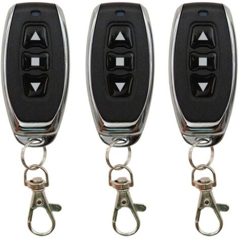 3X Telecomando wireless 433 MHz Trasmettitore Portachiavi EV1527 Codice di apprendimento 3 pulsanti
