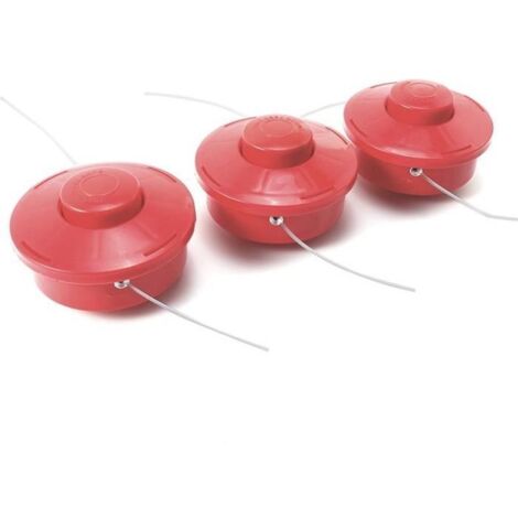 3x Tête Débrousailleuse Universelle Tondeuse à Gazon Nylon Fil+ 2.4mm Corde Rouge