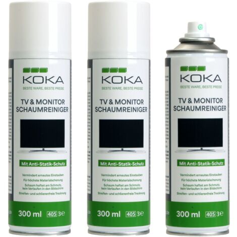 3x TV & Monitor Schaumreiniger je 300ml