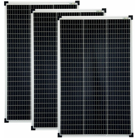 3x100 Watt 36V Mono Solarmodule 10 Busbars 210mm Zellformat Solarpanel