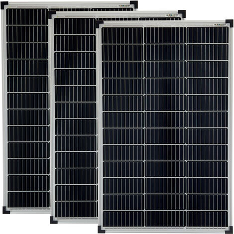 3x100 Watt Mono Solarmodule 10 Busbars 210mm Zellformat Solarpanele