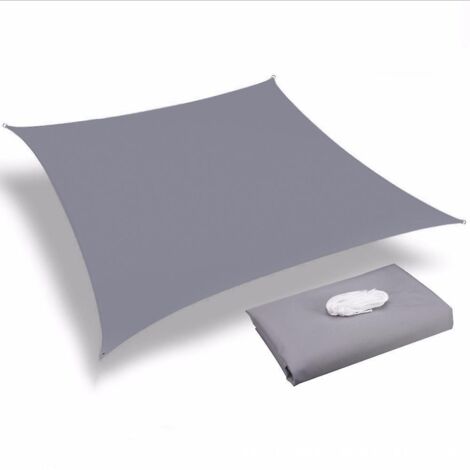 3x2.5m Gris Voile D'ombrage Rectangulaire Avec Le Kit De Fixation Protection Uv Toile Ombrage Rsistant Ar Et Respirant Bloque 90% Rayons Uv Kit