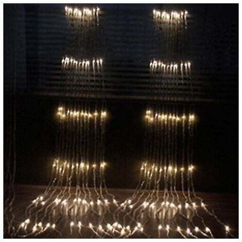 3x3 m, 320 LED-Lichtervorhang, 8 Beleuchtungsmodi, Lichterkette für Weihnachtsfeier-Dekorationen im Innen- und Außenbereich