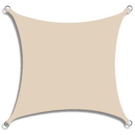 3x3 M Voile D'ombrage Beige Jaune Rectangulaire Extrieur Auvent De Jardin Anti - Uv