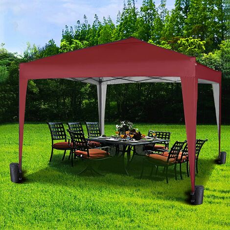 3x3 Meter Faltpavillon, Gartenzelt, Festzelt, Pavillon, in Rot