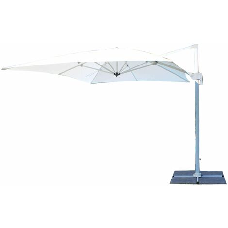 3x3 MT Garden Umbrella à la base de croisière à l'épreuve du vent et indocte  White