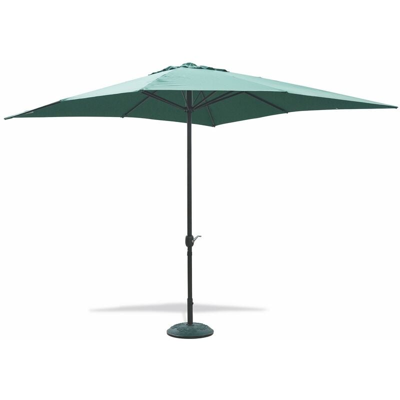 3x3 Mt Mt Aluminium Garden Umbrella avec ouverture de la manivelle de San Jose ForestGreen - ForestGreen