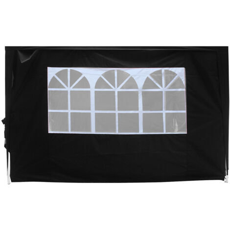 3x3M Black Pop Up Gazebo Side Panel Wall with Window 1 Piece Only