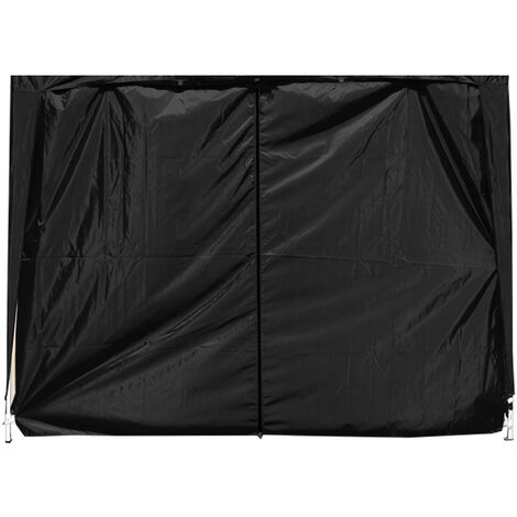 3x3M Black Pop Up Gazebo Side Panel Wall with Zipper 1 Piece Only