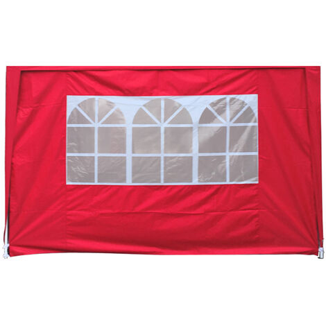 3x3M Red Pop Up Gazebo Side Panel Wall with Window 1 Piece Only