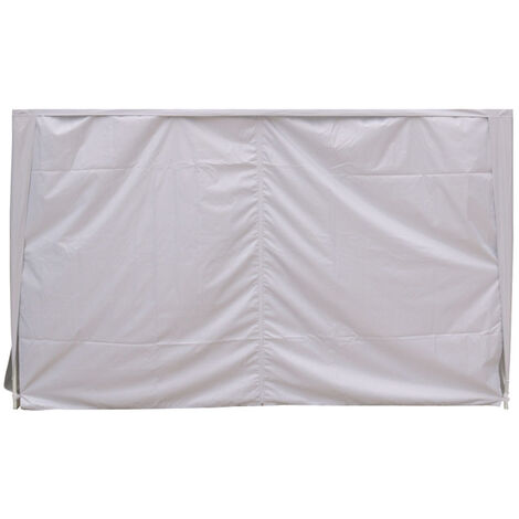 3x3M White Pop Up Gazebo Side Panel Wall with Zipper 1 Piece Only