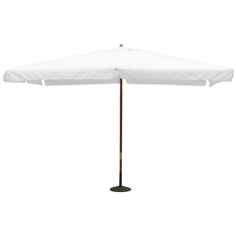 3x4 mt Garden Umbrella avec Palo Volans central White - White