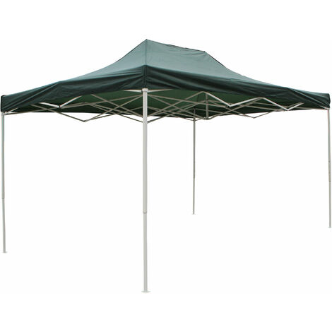 3x4,5 Meter Gartenpavillon in Stahl und grünem Polyester Lavinia