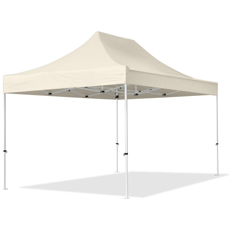 

3x4,5m Gazebo plegable sin paneles laterales PES300 Gazebo plegable de acero Carpas de fiesta en el jardín crema - crema