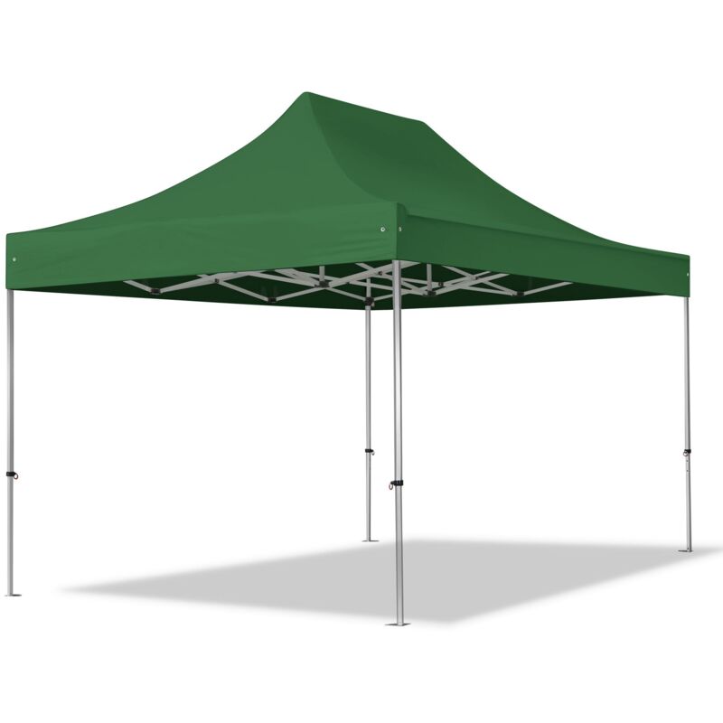 Toolport 3x4.5m Pop Up Gazebo Professional Aluminium 40 Mm, Dark Green High Performance Polyester Approx. 400g/m²
