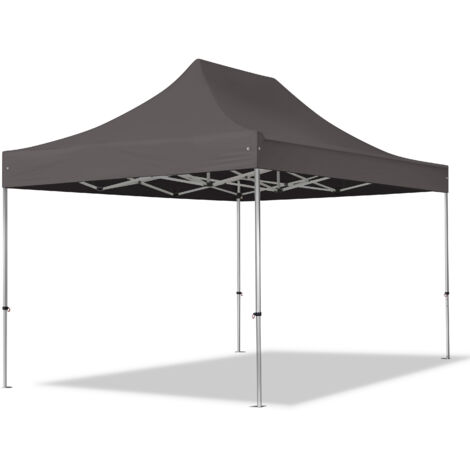 3x4.5m Pop Up Gazebo PROFESSIONAL Aluminium 40 mm, dark grey High Performance Polyester approx. 400g/m²