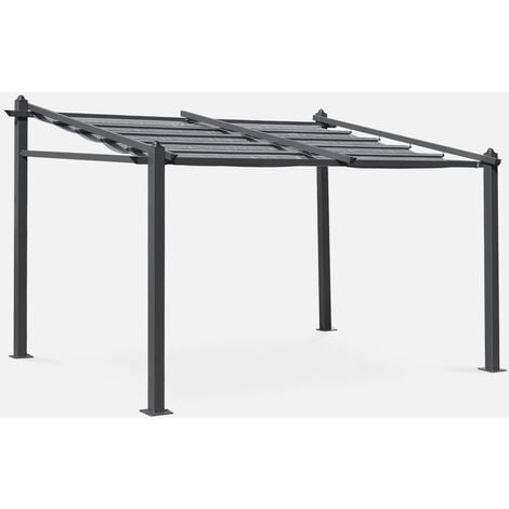3x4m  Pergola in alluminio con copertura scorrevole