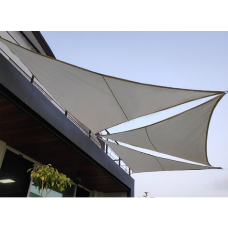 3x4x5m Étanche Voile D'ombrage Auvent Pare-Soleil Triangulaire Auvent-terrasse Piscine Auvent Triangle Pour Patio Extérieur Jardin (1 pièce)