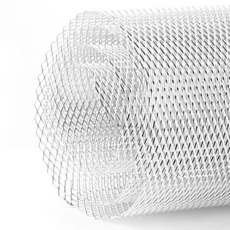 3x6 mm Aluminiumlegierungsgrill, universelles Diamantgitter für Stoßstangen und Karosserien