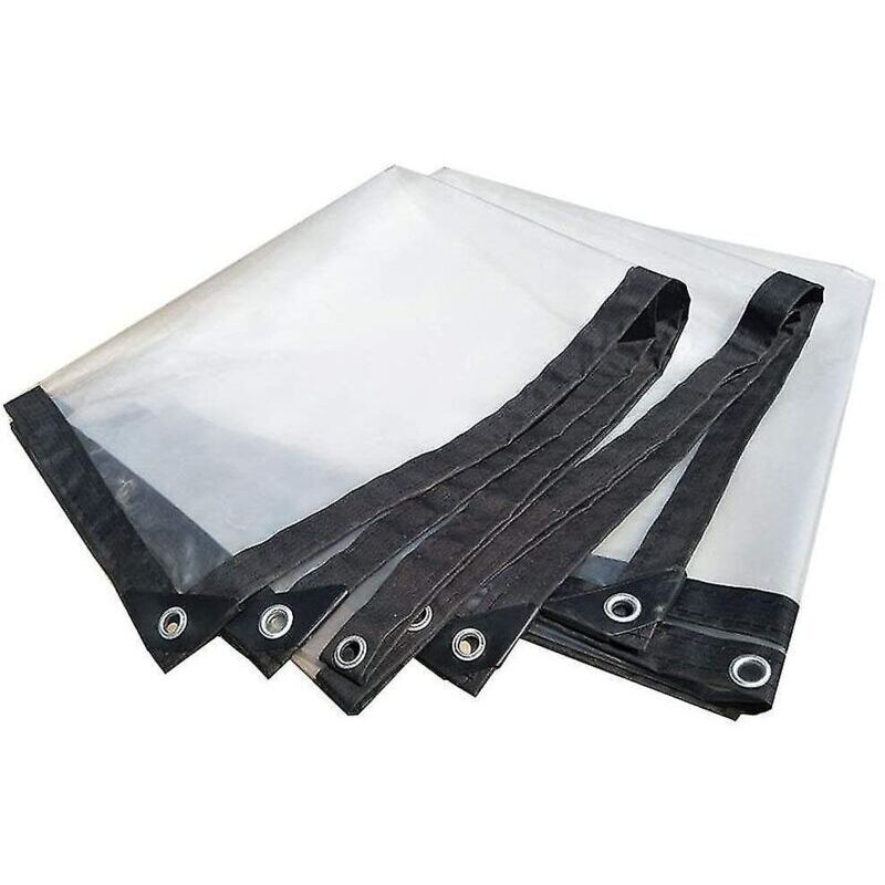 (3x6m) Bâche transparente avec œillets - grande bâche extérieure, résistante au soleil, imperméable, résistante aux intempéries, convient pour les (3x6m) Bâche transparente avec œillets - grande bâche extérieure, résistante au soleil, imperméable, résistante aux intempéries, convient pour les
