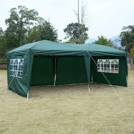 Color a Elegir Pabell/ón Gazebo Cenador Tienda Fiestas Beige con Protecci/ón Solar Plegable Ideal para Fiestas en el Jard/ín Carpa/ con Paredes/ 3x6 m