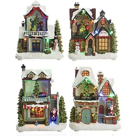3xaa led weihnachtshaus sortierte modelle 14x9x20cm