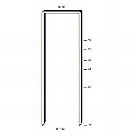 4 000 agrafes galvanisées résinées WD-38 - 25,7 x 38 x D. 1,53 mm - 6WD381 - Alsafix