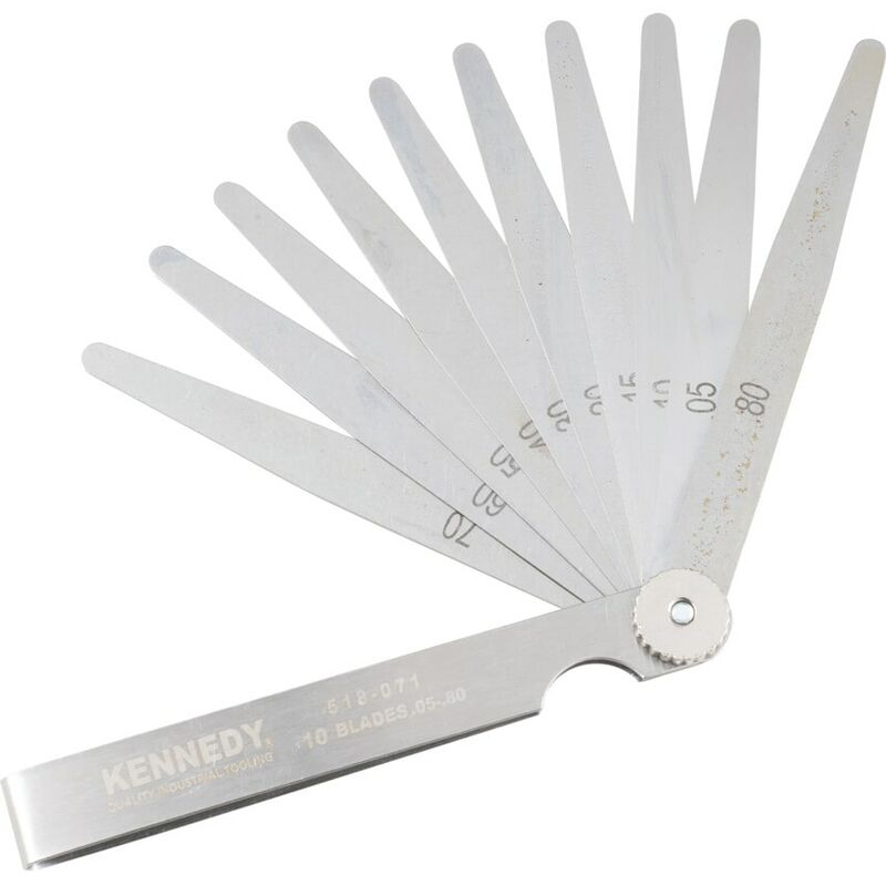 4' 10 Blade Metric Feeler Gauge - Kennedy