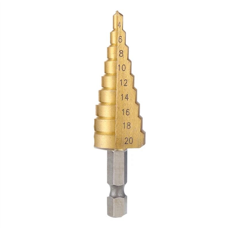 Image of 4-20 mm hss Stufenbohrer mit Gerader Nut, für und Metall, Lochschneider, Kernbohrer, Pagodenbohrer