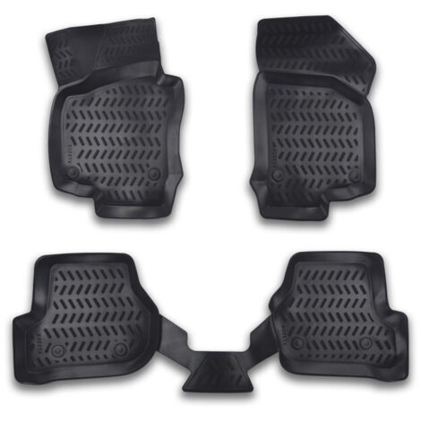 Комплект 4бр. 3D Гумени стелки за купе от TPE гума X-Series за VOLKSWAGEN VW SCIROCCO 2008-2012г., SKODA OCTAVIA 1996-20