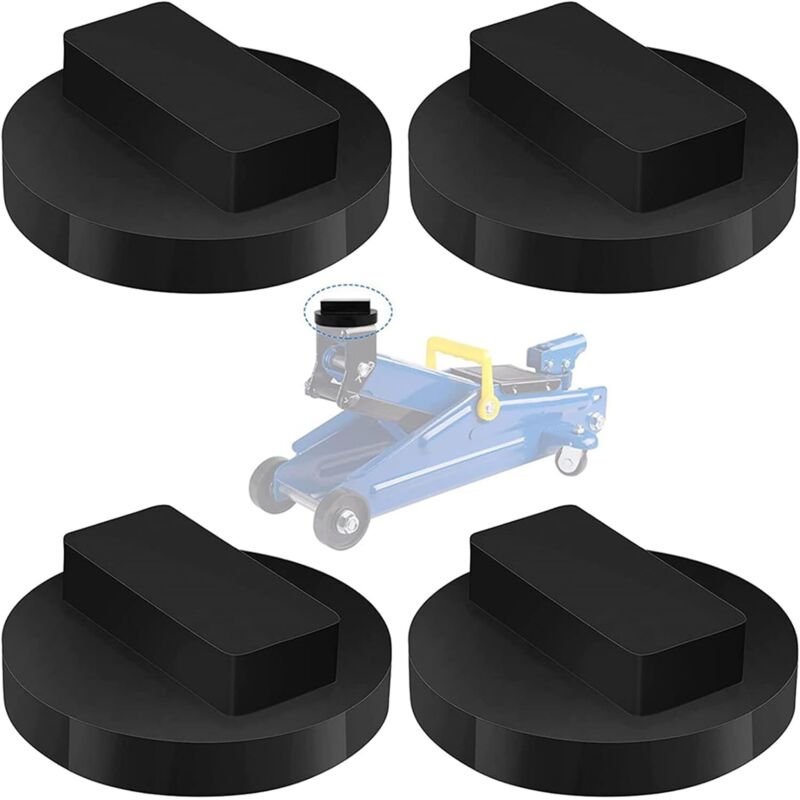 4 almohadillas antideslizantes para gato hidráulico, de goma negra, para BMW y Mini (68 x 20 mm)