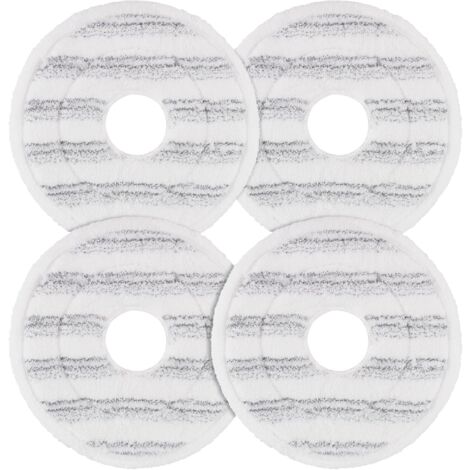 4 almohadillas de limpieza grises compatibles con recambios de mopa Vileda Spin and Clean, almohadillas de limpieza de microfibra lavables y reutilizables
