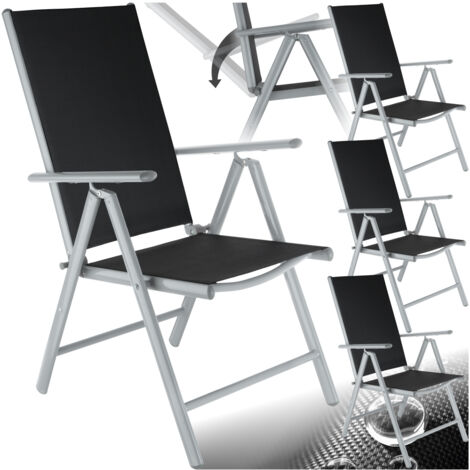 main image of "4 aluminium garden chairs - reclining garden chairs, garden recliners, outdoor chairs"